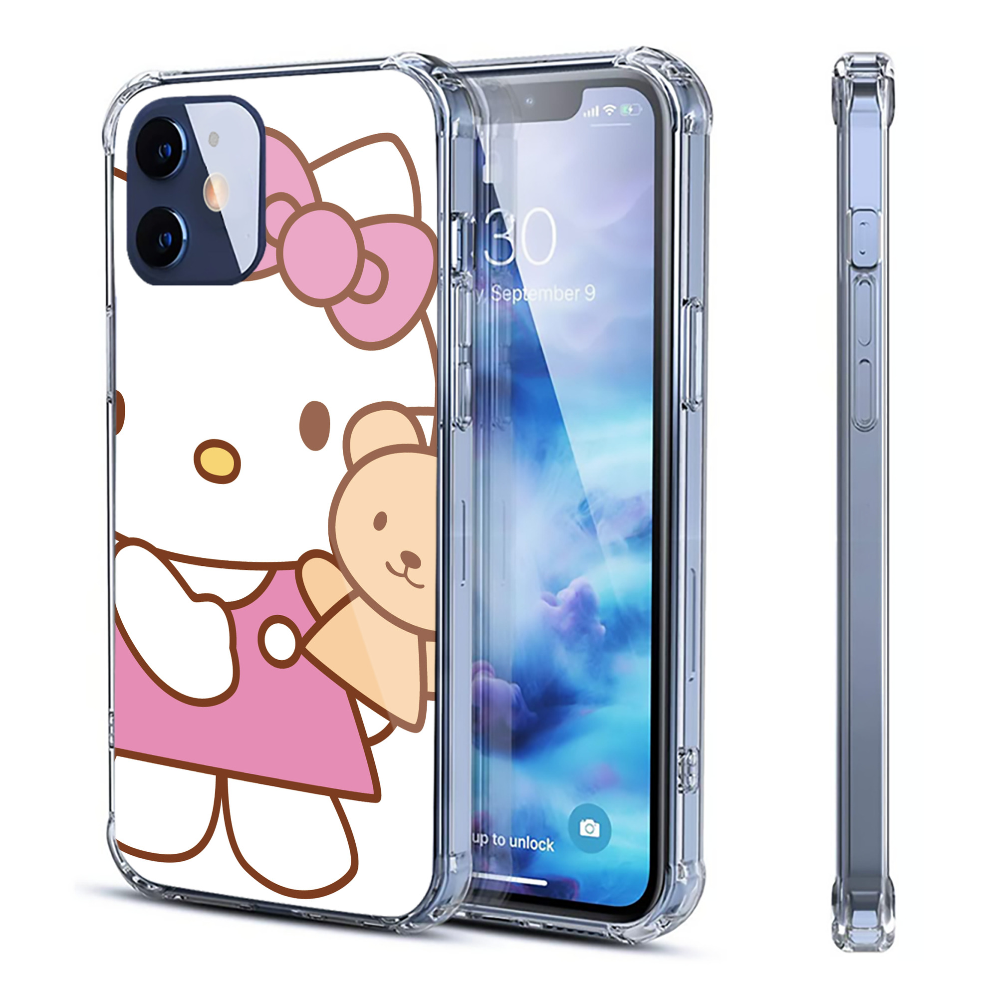 （画像用） Hello Kitty ハローキティ 【iPhone 12シリーズ対応】透明スマホケース（クリアソフトケース）